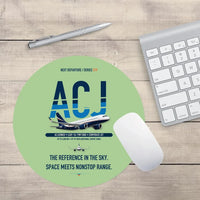 Thumbnail for Airbus ACJ320neo design on light green round mouse pad