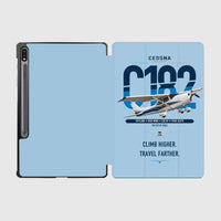 Thumbnail for Cessna 182 Skylane design on light blue samsung tablet tablet case
