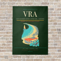 Thumbnail for Juan Gualberto Gómez Airport VRA — Varadero vertical canvas print - no frame - dark green background