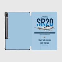 Thumbnail for Cirrus SR20 design on light blue samsung tablet tablet case