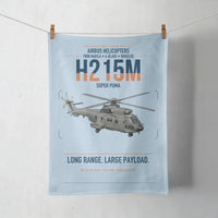 Thumbnail for Airbus H215M design on light blue towel