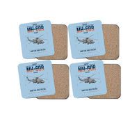 Thumbnail for Sikorsky MH-60R Seahawk design on light blue 4 pieces set coaster