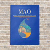 Thumbnail for Manaus - Eduardo Gomes International Airport MAO - Canvas No Frame - Blue