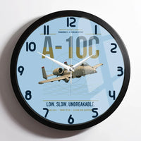 Thumbnail for A-10C Thunderbolt II design on light blue framed wall clock
