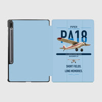 Thumbnail for Piper PA-18 Super Cub design on light blue samsung tablet tablet case