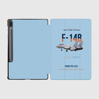 Thumbnail for F-14B Tomcat Power The Fleet design on light blue samsung tablet tablet case