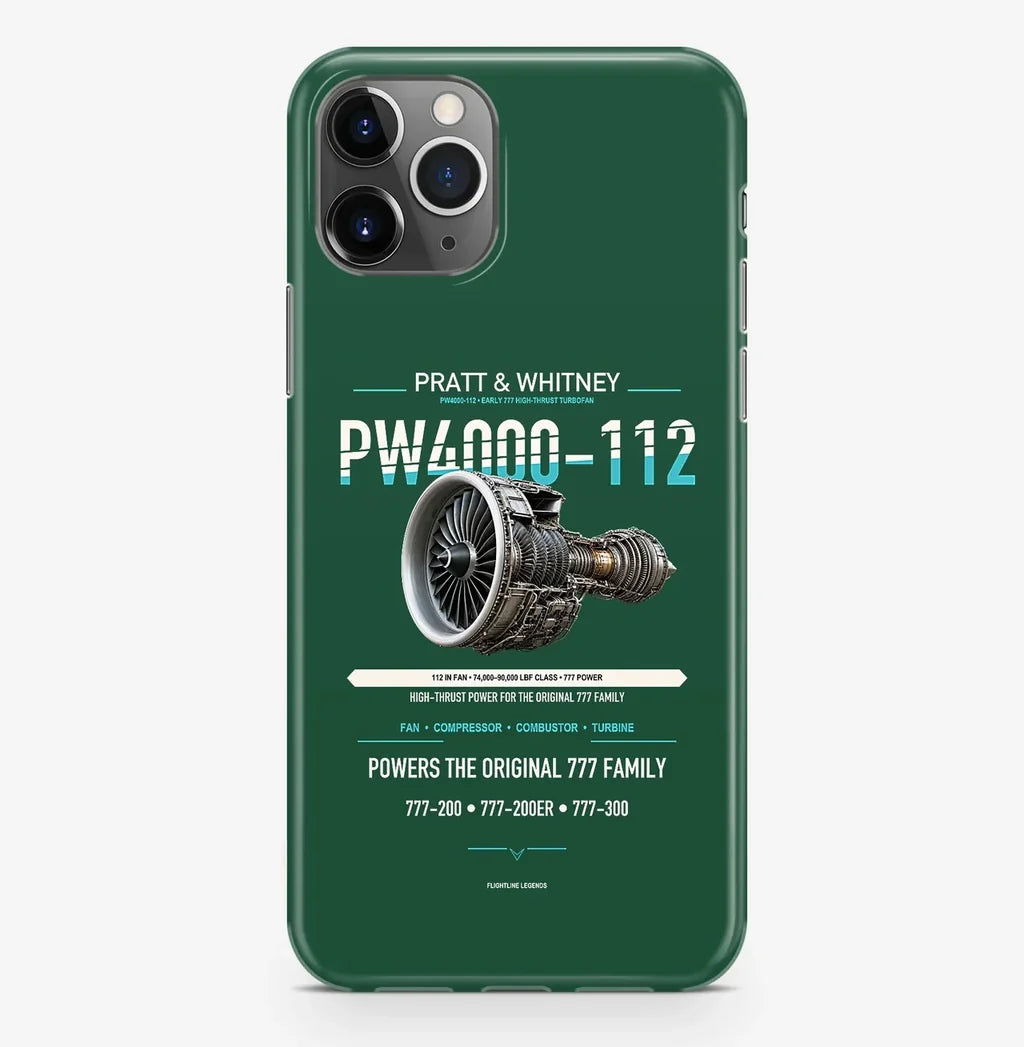 PW4000-112 Case ProMax design on dark green iphone case promax