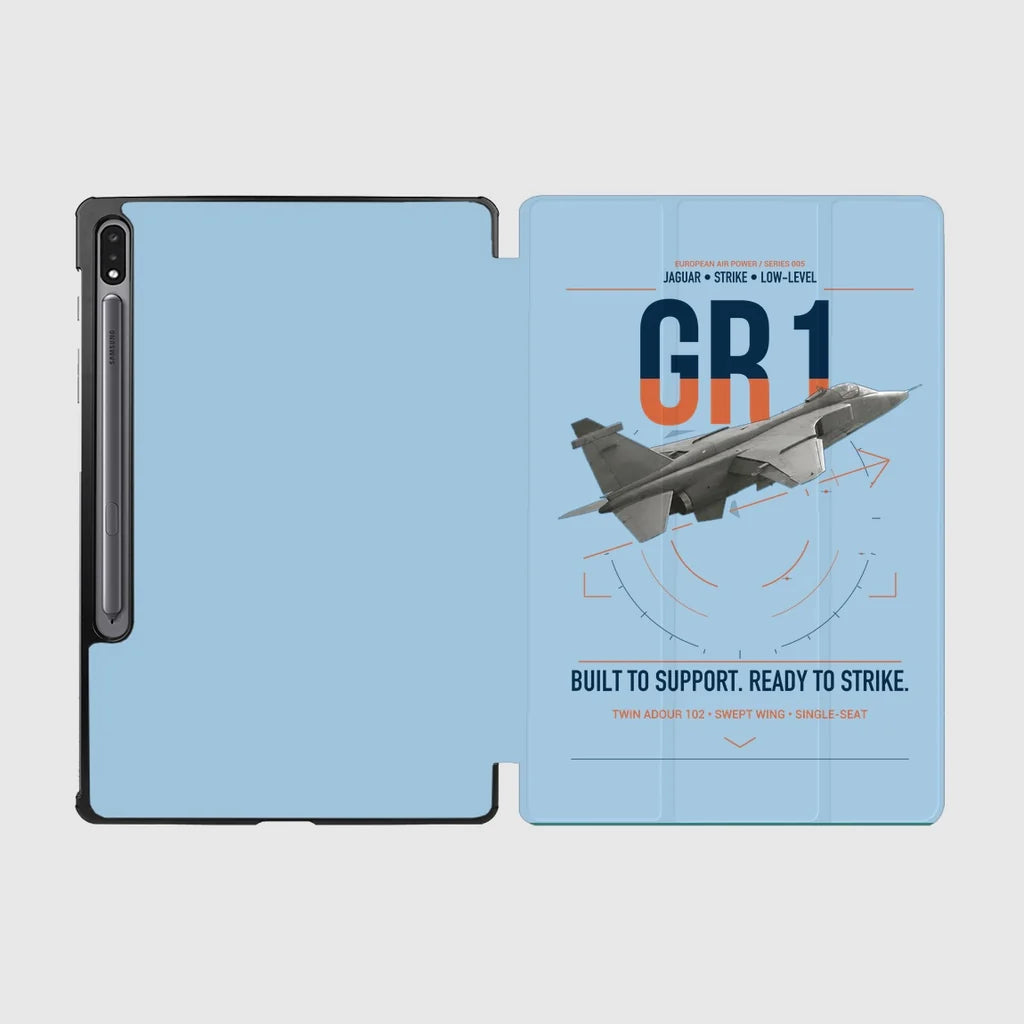 SEPECAT Jaguar GR1 design on light blue samsung tablet tablet case