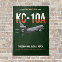 Thumbnail for KC-10A EXTENDER vertical canvas print - no frame - dark green background