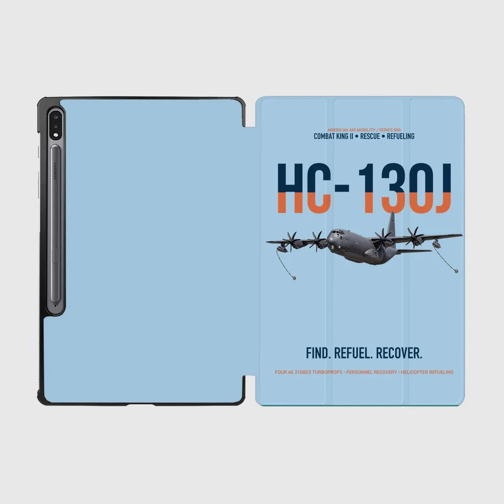 HC-130J COMBAT KING II design on light blue samsung tablet tablet case