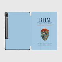 Thumbnail for Birmingham-Shuttlesworth International Airport (BHM) design on light blue samsung tablet tablet case