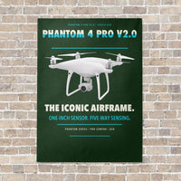 Thumbnail for DJI Phantom 4 Pro V2.0 vertical canvas print - no frame - dark green background