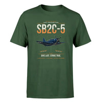 Thumbnail for SB2C-5 Helldiver design on dark green double-side t-shirt, single-side print