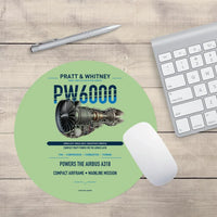 Thumbnail for PW6000 design on light green round mouse pad