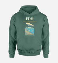 Thumbnail for Bodensee-Airport Friedrichshafen (FDH) design on green hoodie single-side print