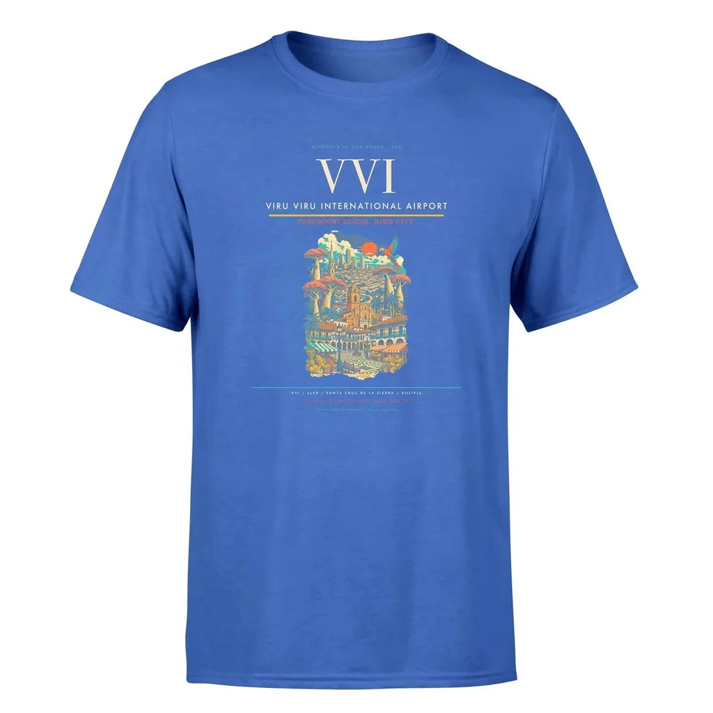 Santa Cruz de la Sierra Airport (VVI) Premium T-Shirt Blue