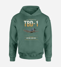 Thumbnail for TBD-1 Devastator design on green double-side hoodie, single-side print