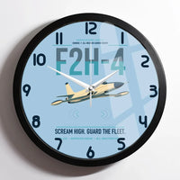 Thumbnail for F2H-4 Banshee design on light blue framed wall clock