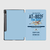 Thumbnail for Air Tractor AT-802F Fire Boss design on light blue samsung tablet tablet case