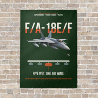 Thumbnail for F A-18E F Buddy Tanker vertical canvas print - no frame - dark green background