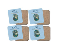 Thumbnail for Gainesville Regional Airport (GNV) design on light blue 4 pieces set coaster