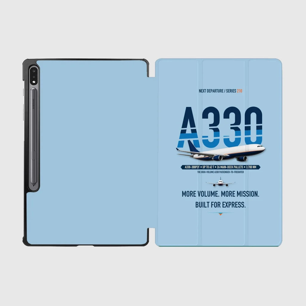 Airbus A330-300P2F design on light blue samsung tablet tablet case