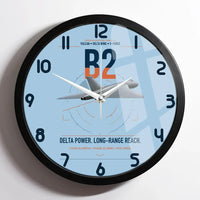 Thumbnail for Avro Vulcan B2 design on light blue framed wall clock