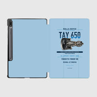 Thumbnail for TAY 650 design on light blue samsung tablet tablet case