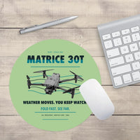 Thumbnail for DJI Matrice 30T design on light green round mouse pad