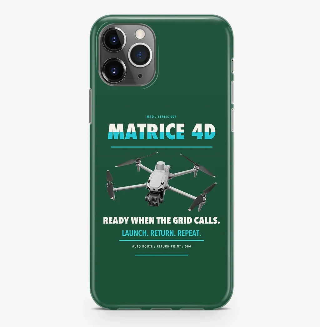 DJI Matrice 4D Case ProMax design on dark green iphone case promax