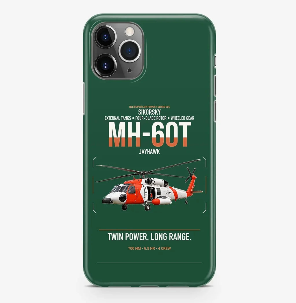 Sikorsky MH-60T Jayhawk design on dark green magsafe iphone case, for iPhone Pro Max