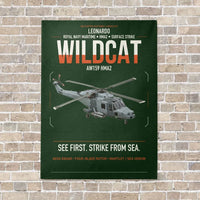 Thumbnail for Leonardo AW159 Wildcat HMA2 vertical canvas print - no frame - dark green background