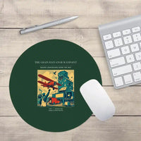 Thumbnail for VINTAGE G4451 - The Grain Elevator Waypoint - Designed Mouse Pads design on darkgreen round