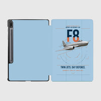 Thumbnail for Gloster Meteor F8 design on light blue samsung tablet tablet case