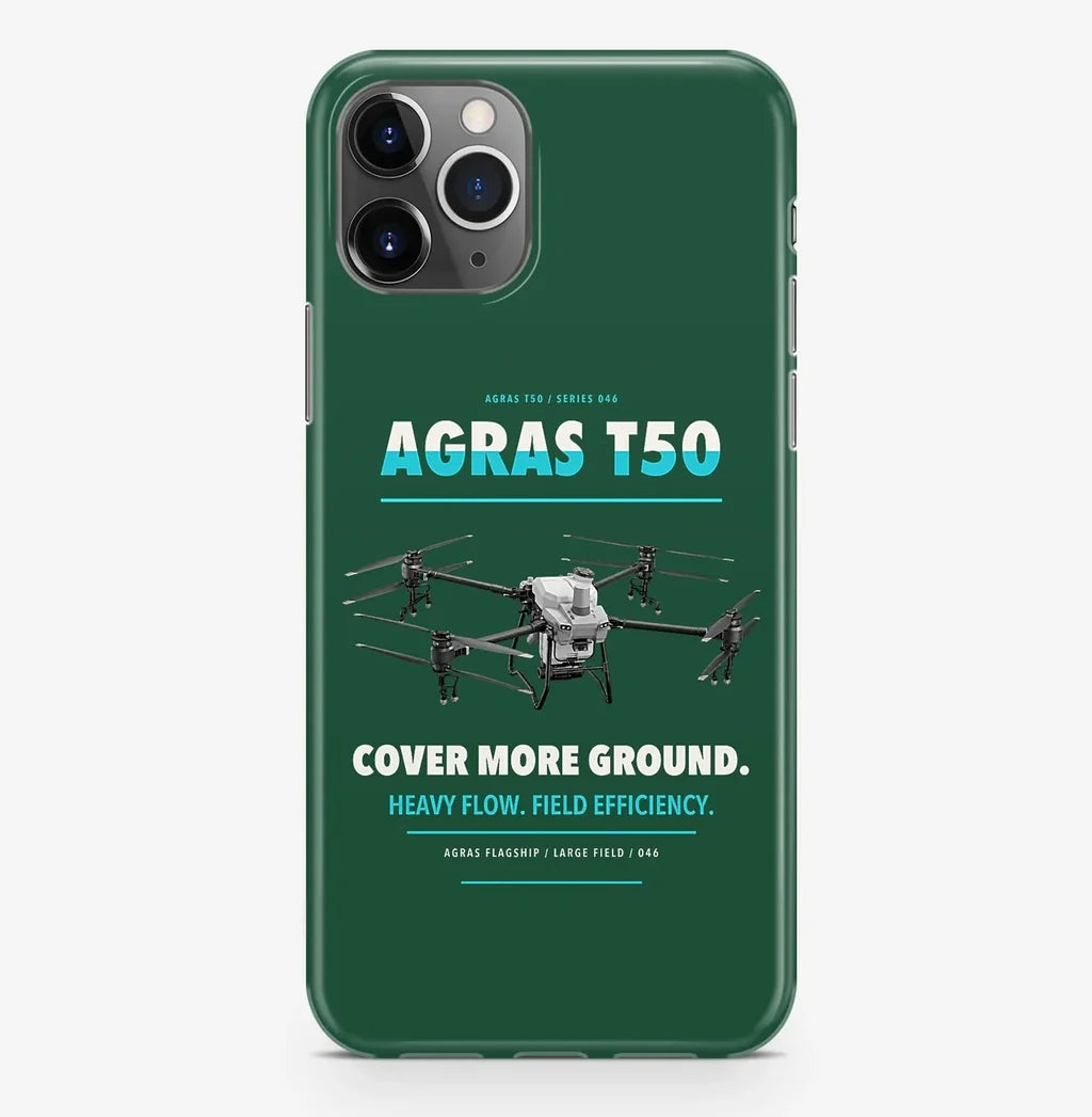 DJI Agras T50 Case ProMax design on dark green iphone case promax