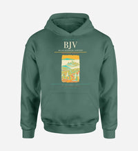 Thumbnail for Milas-Bodrum Airport (BJV) design on green hoodie single-side print