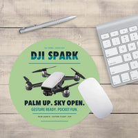 Thumbnail for DJI Spark design on light green round mouse pad