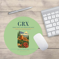Thumbnail for Federico García Lorca Granada-Jaén Airport (GRX) design on light green round mouse pad