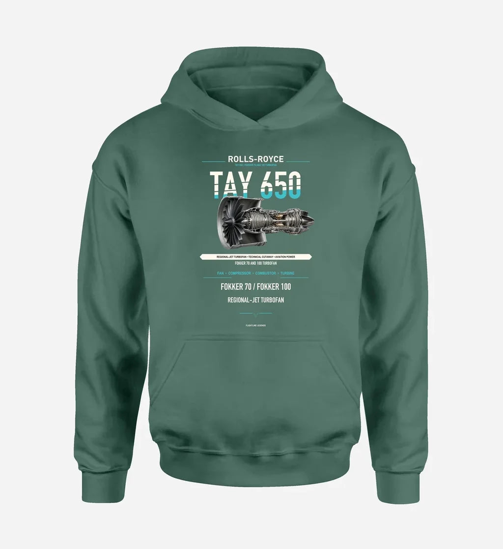 TAY 650 design on green hoodie single side