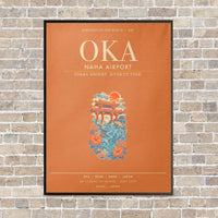 Thumbnail for Naha Airport OKA - Canvas Framed - Orange