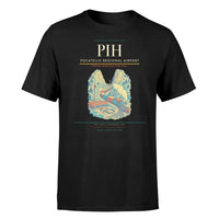 Thumbnail for Pocatello Regional Airport (PIH) T-Shirt single-side front print in Black | pocatello-regional-airport-pih-double-side-t-shirt