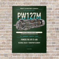 Thumbnail for PW127M vertical canvas print - no frame - dark green background