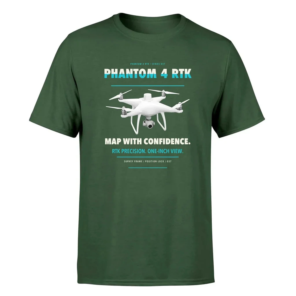 DJI Phantom 4 RTK design on dark green single side