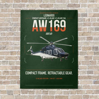 Thumbnail for Leonardo AW169 vertical canvas print - no frame - dark green background