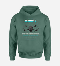 Thumbnail for BRINC LEMUR 2 design on green hoodie single side