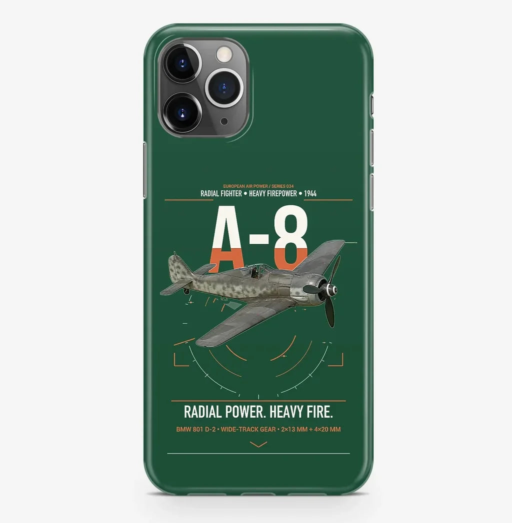 Focke-Wulf Fw 190A-8 design on dark green magsafe iphone case, for iPhone Pro Max
