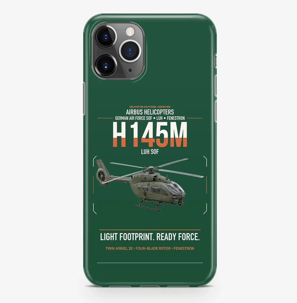 Airbus Helicopters H145M LUH SOF design on dark green magsafe iphone case, for iPhone Pro Max