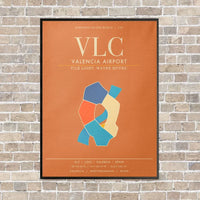 Thumbnail for Valencia Airport VLC - Canvas Framed - Orange