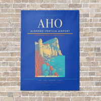 Thumbnail for Alghero–Fertilia Airport AHO - Canvas No Frame - Blue