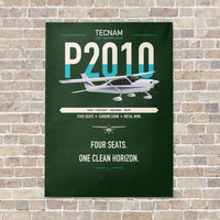 Thumbnail for Tecnam P2010 vertical canvas print - no frame - dark green background